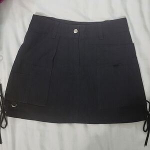 Black Mini Skirt with Pockets